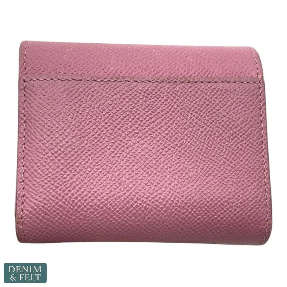 Christian‎ Dior Montaigne 30 Lotus Pink Trifold Compact Wallet Gold Hardware